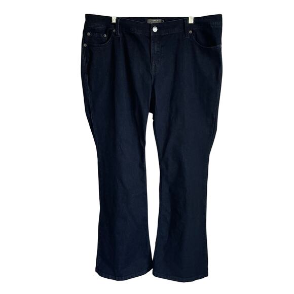 Torrid Jeans Luxe Slim Bootcut Super Stretch Dark Wash Blue Sz 16 Denim Plus - Picture 1 of 10